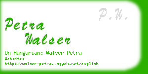 petra walser business card